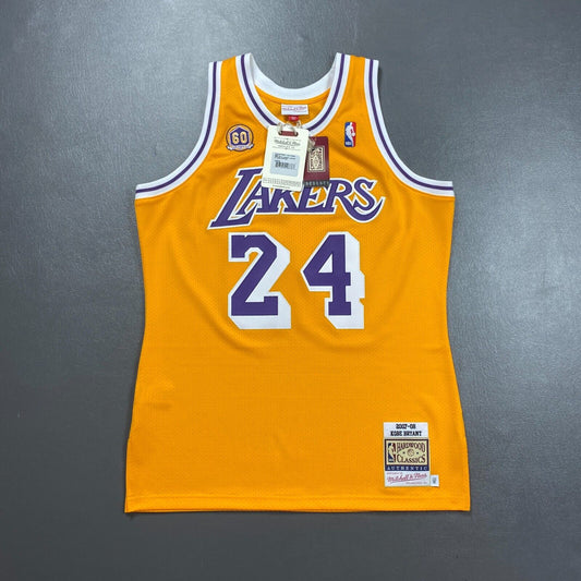 100% Authentic Kobe Bryant Mitchell Ness 07 08 Lakers 60th Jersey Size 44 L Mens