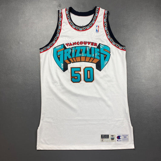 100% Authentic Bryant Reeves Vintage Champion Grizzlies Pro Cut Game Jersey
