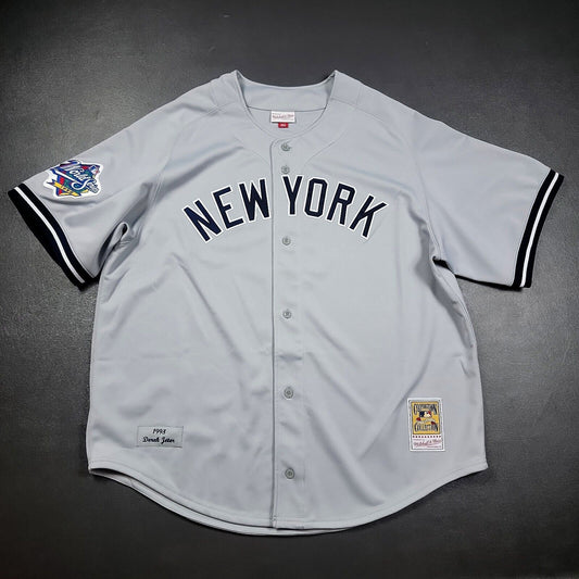 100% Authentic Derek Jeter Mitchell & Ness 2013 NY Yankees Jersey Size 56 3XL