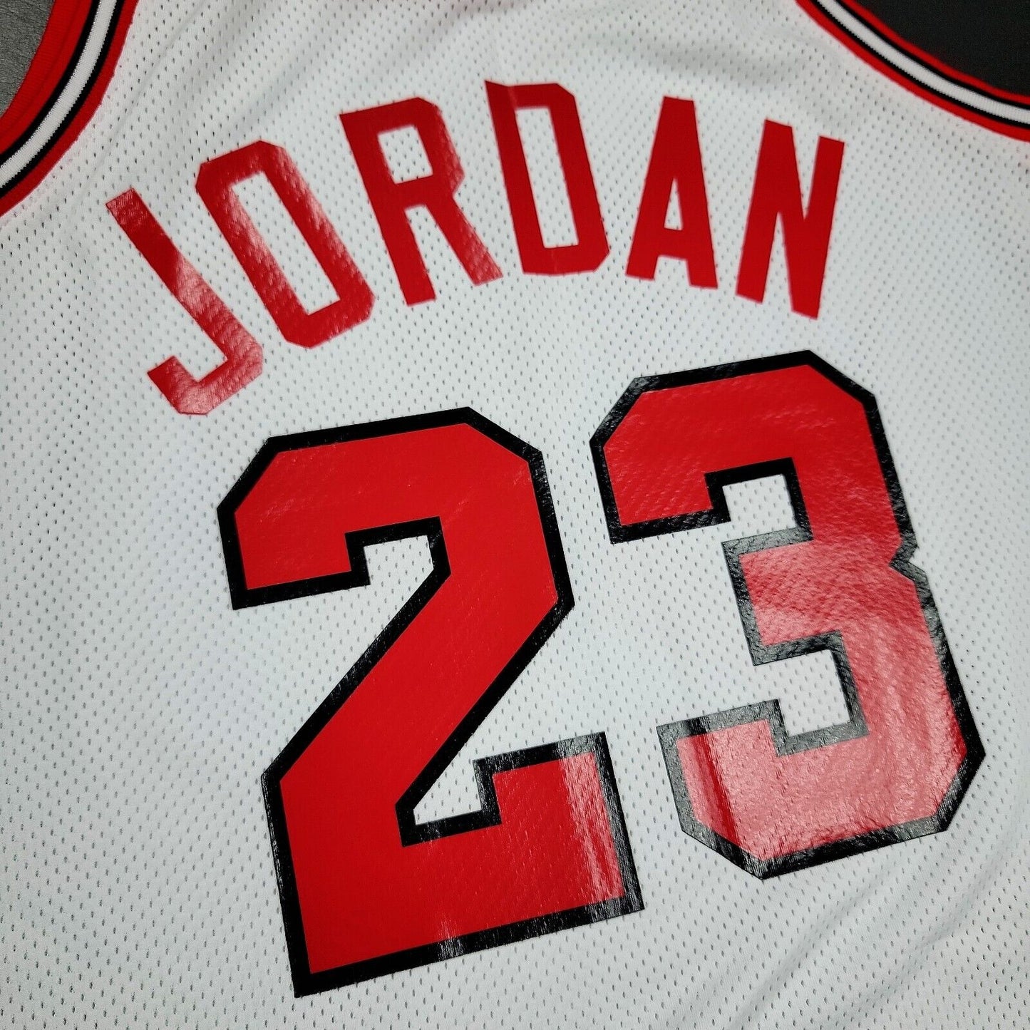 100% Authentic Michael Jordan Mitchell Ness 91 92 The Shrug Bulls Jersey L 44