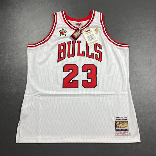 100% Authentic Michael Jordan Mitchell Ness 1997 All Star Bulls Jersey 52 2XL