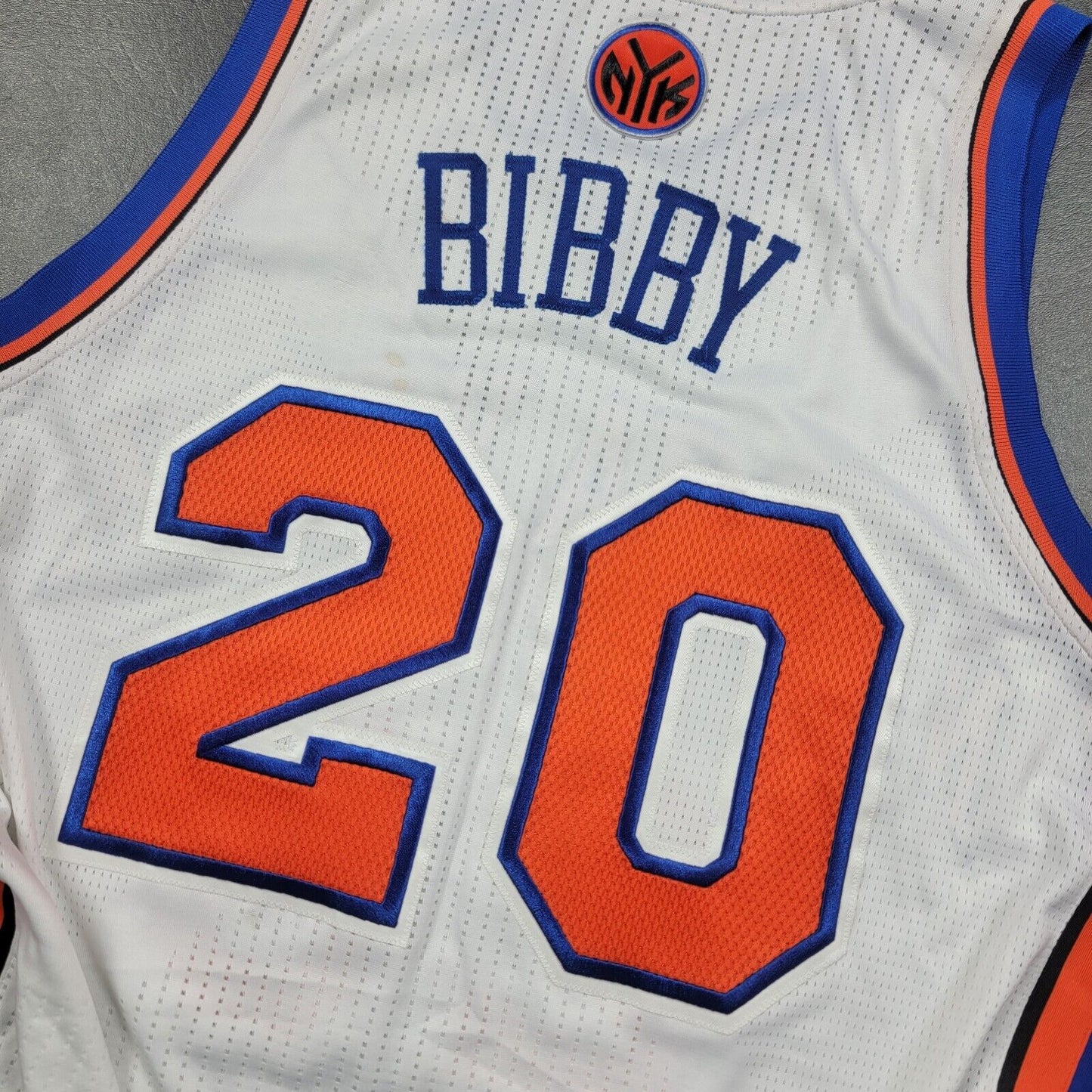 100% Authentic Mike Bibby Latin Nueva York Knicks Pro Cut Game Jersey Size 2XL+2