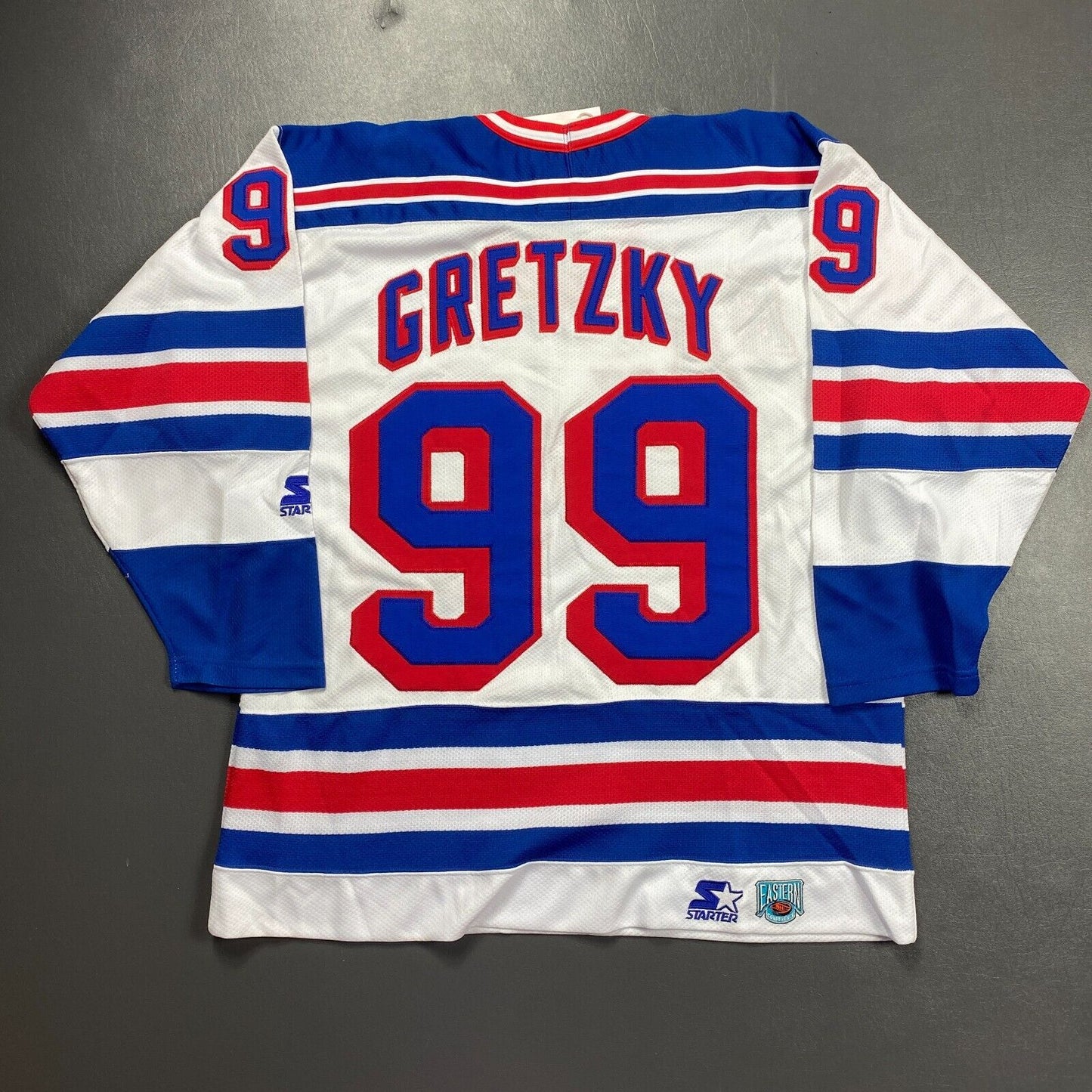 100% Authentic Wayne Gretzky Vintage Starter Rangers Jersey Size L Mens Stitched