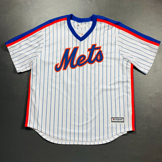100% Authentic Mike Piazza Majestic New York Mets Jersey Size 2XL 52 Mens
