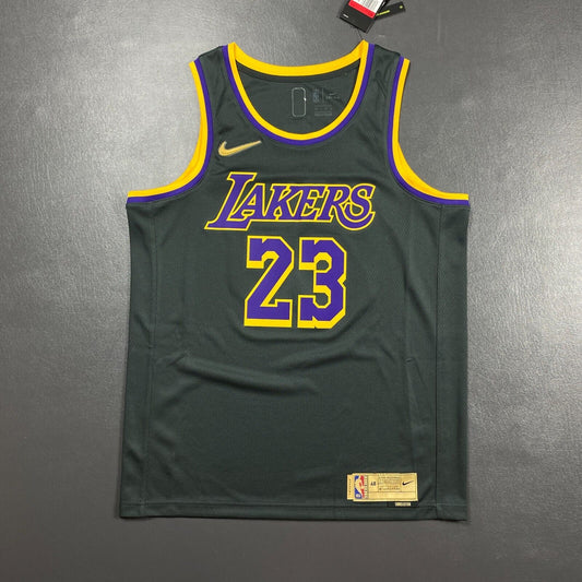 100% Authentic Lebron James LA Lakers Earned Swingman Jersey Size 48 L Mens
