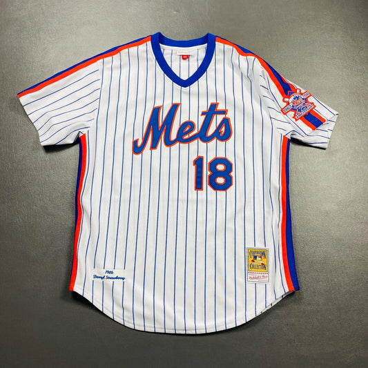 100% Authentic Darryl Strawberry Mitchell & Ness 1986 NY Mets Jersey Size 56 3XL