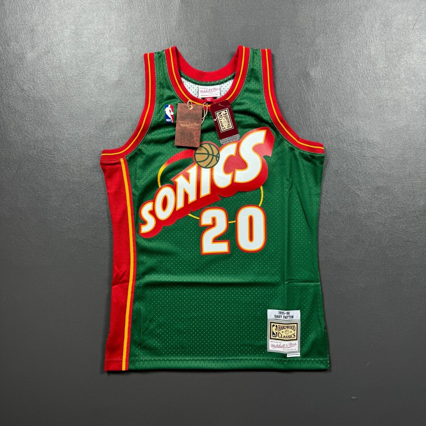 100% Authentic Gary Payton Mitchell & Ness 95 96 Sonics Jersey Size M 40 Mens