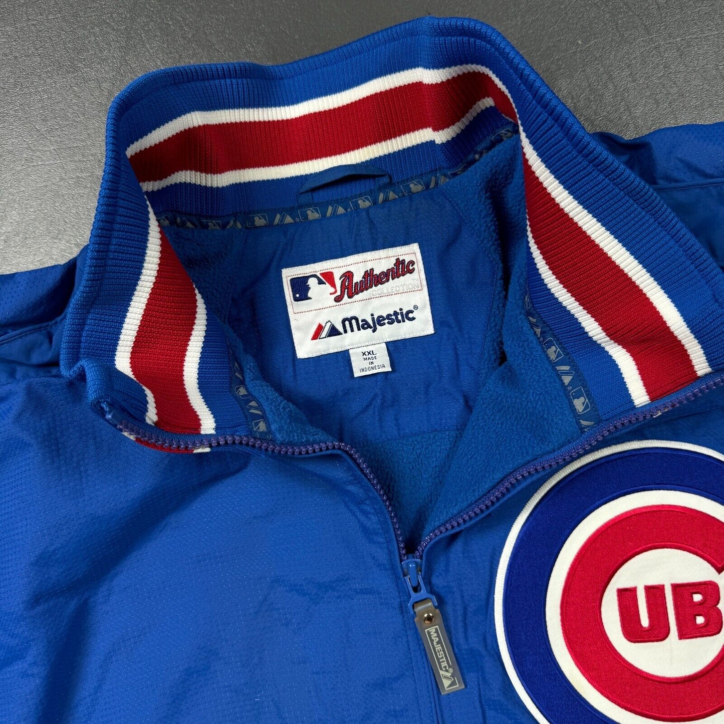 100% Authentic Vintage Majestic Chicago Cubs Jacket Size 2XL Mens