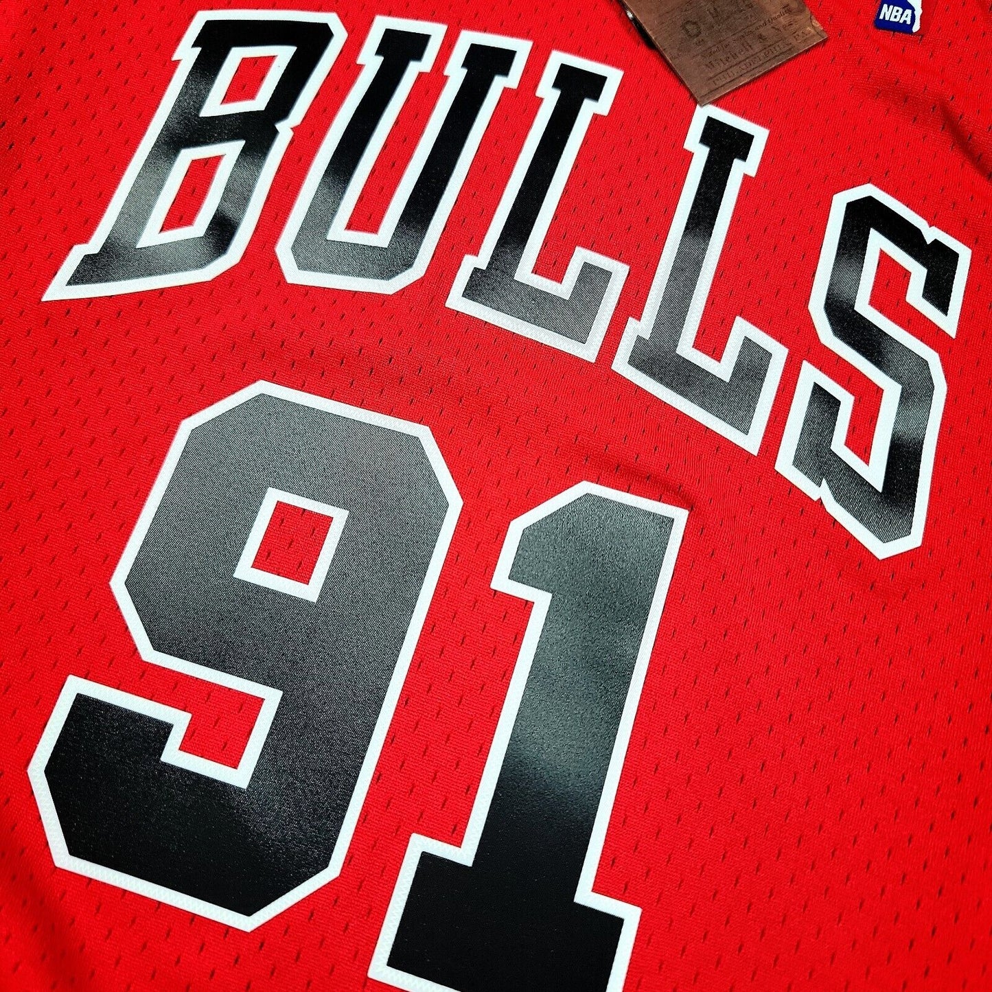 100% Authentic Dennis Rodman Mitchell Ness 97 98 Bulls Jersey Size S 36 Mens