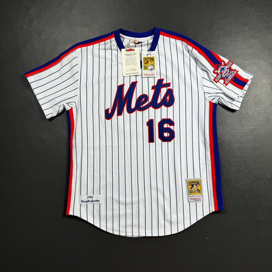 100% Authentic Dwight Gooden Mitchell & Ness 1986 NY Mets Jersey Size 48 XL