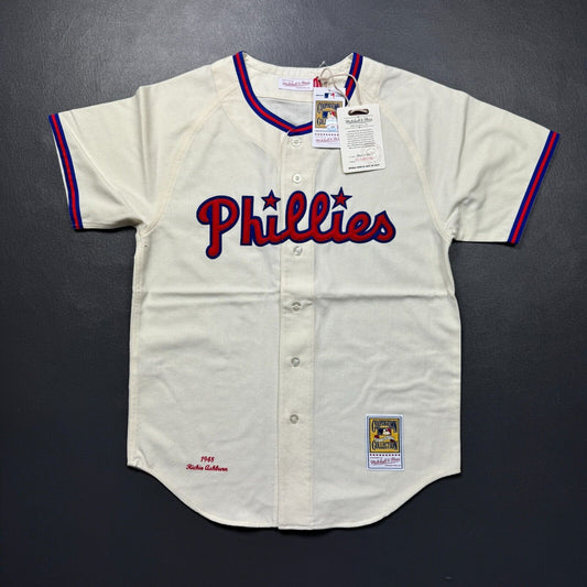 100% Authentic Richie Ashburn Mitchell & Ness 1948 Phillies Jersey Size 44 L