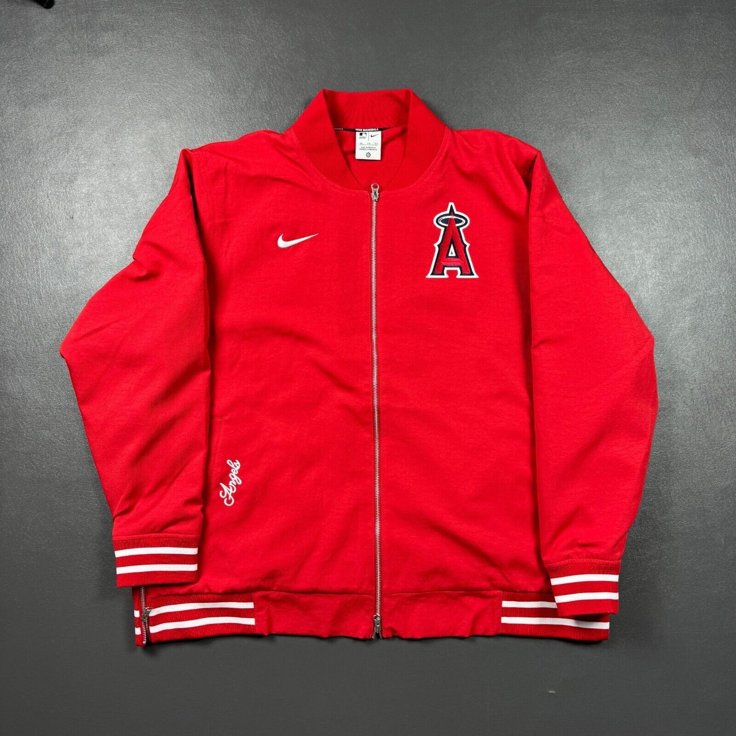 100% Authentic Nike Anaheim Los Angeles Angels Jacket Size 3XL Mens