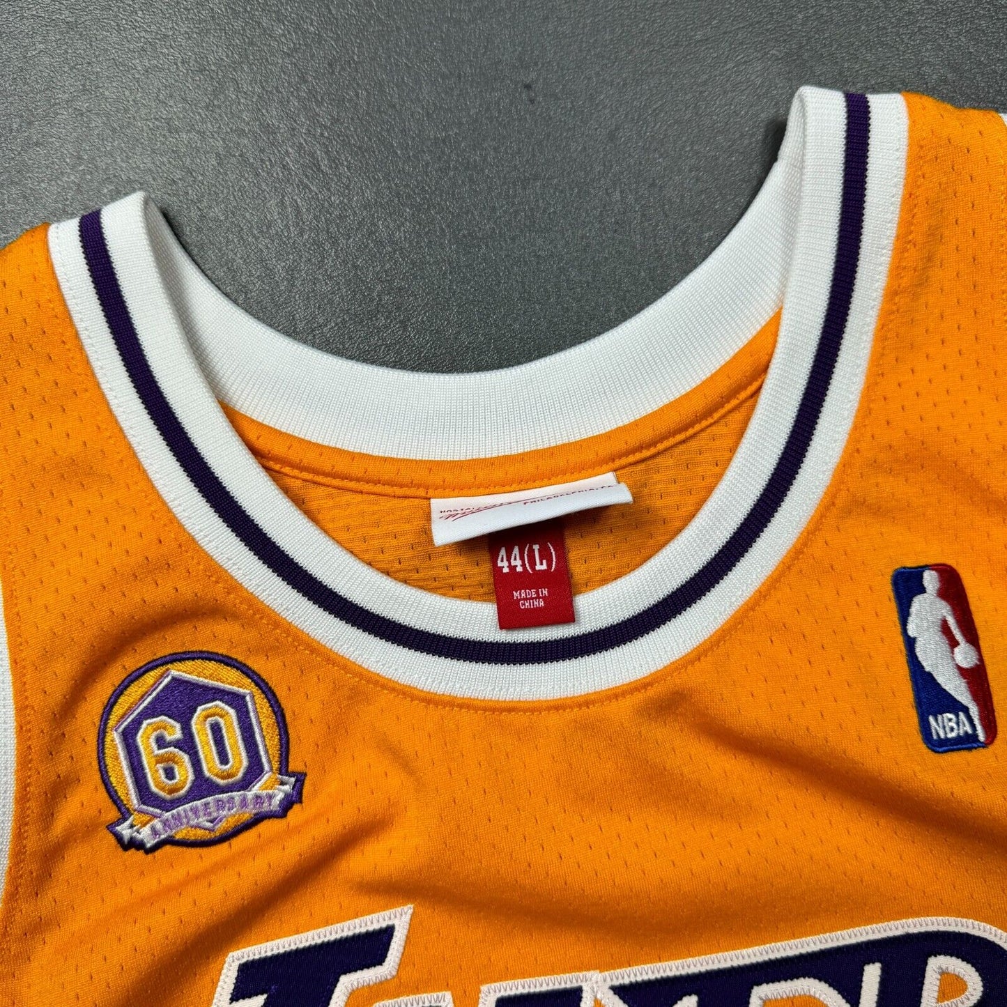 100% Authentic Kobe Bryant Mitchell Ness 07 08 Lakers 60th Jersey Size 44 L Mens