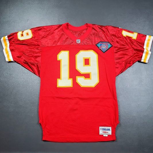 100% Authentic Joe Montana Vintage Wilson Pro Line Chiefs Jersey Size 44 L Mens