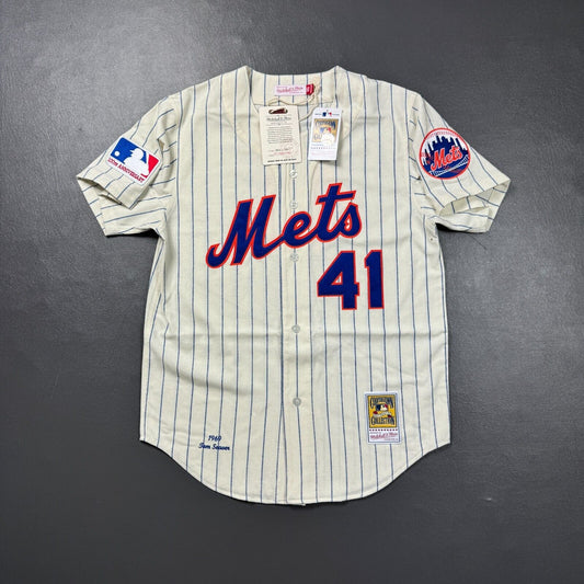 100% Authentic Tom Seaver Mitchell & Ness 1969 NY Mets Jersey Size 48 XL Mens