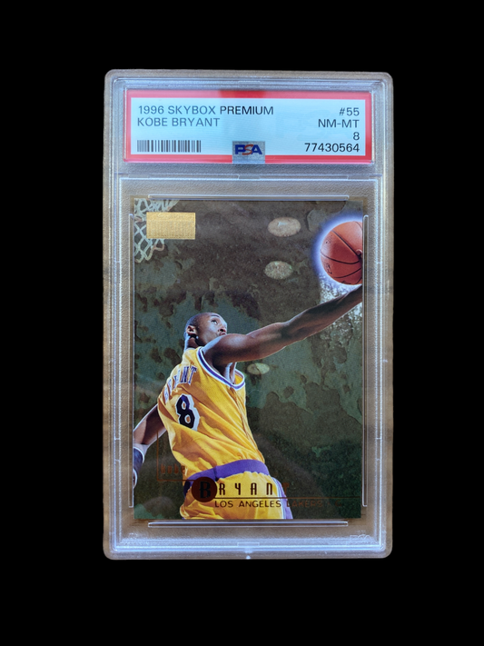 100% Authentic Kobe Bryant 1996 Skybox Premium #55 NM-MT PSA 8 Rookie Card