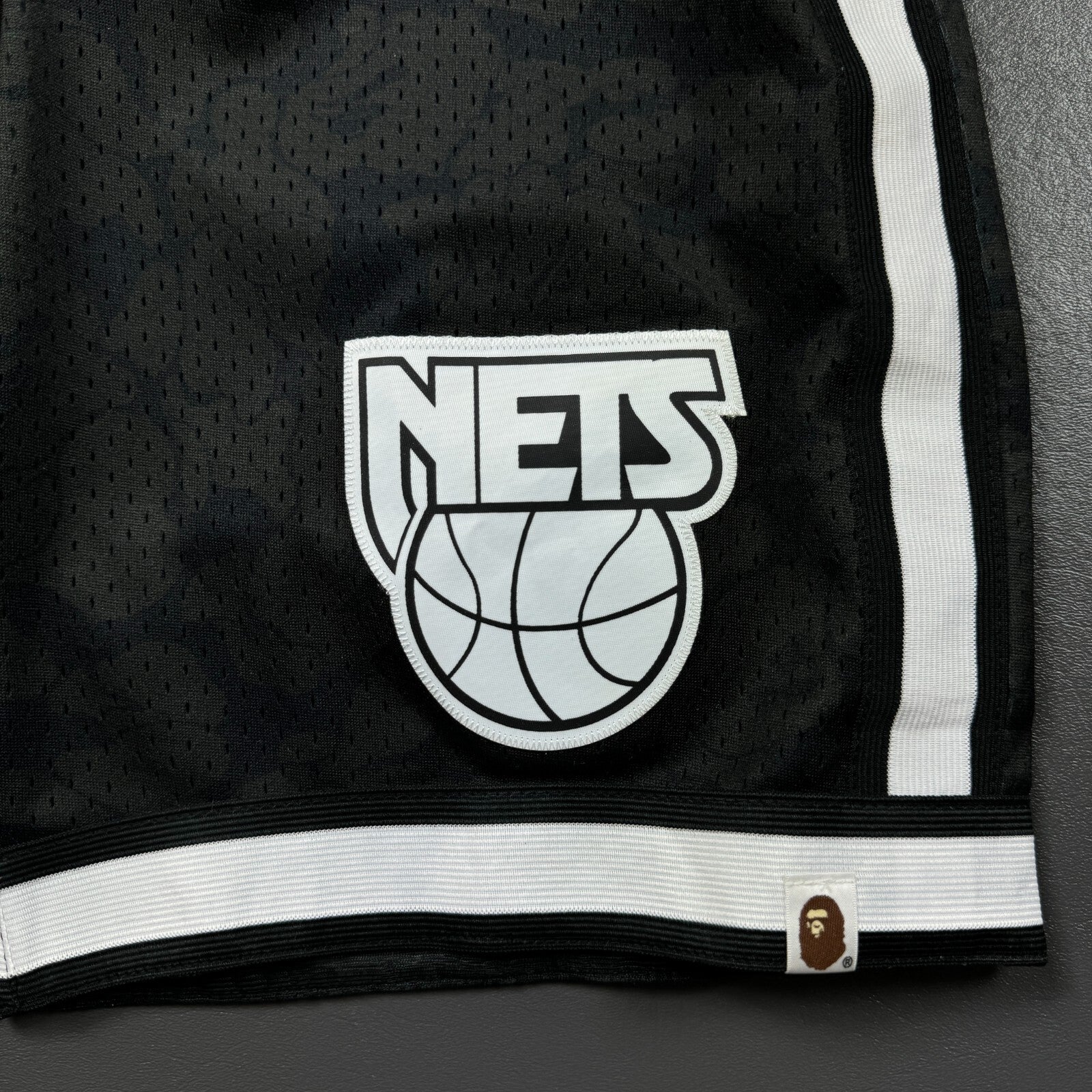100% Authentic Bape x Mitchell Ness Brooklyn Nets Shorts