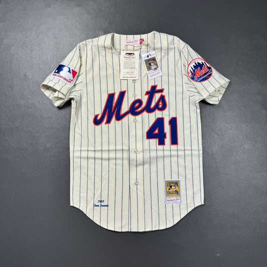 100% Authentic Tom Seaver Mitchell & Ness 1969 NY Mets Jersey Size 36 S Mens