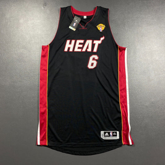 100% Authentic Lebron James Miami Heat 2011 NBA Finals Jersey 3XL mesh # pro cut