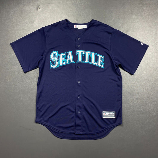 100% Authentic Seattle Mariners Majestic Cool Base Jersey Size L Mens