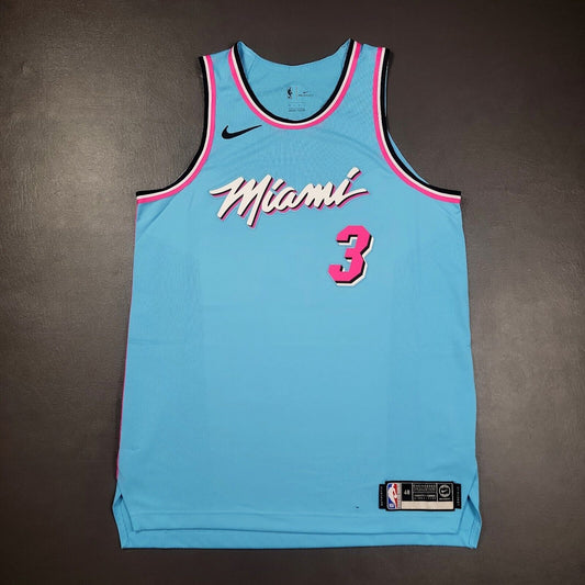 100% Authentic Dwyane Wade Nike Miami Heat Vice City Jersey Size 48 L Mens