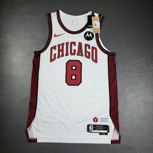 100% Authentic Zach Lavine Nike Bulls City Edition Jersey Size 44 M Motorola Men