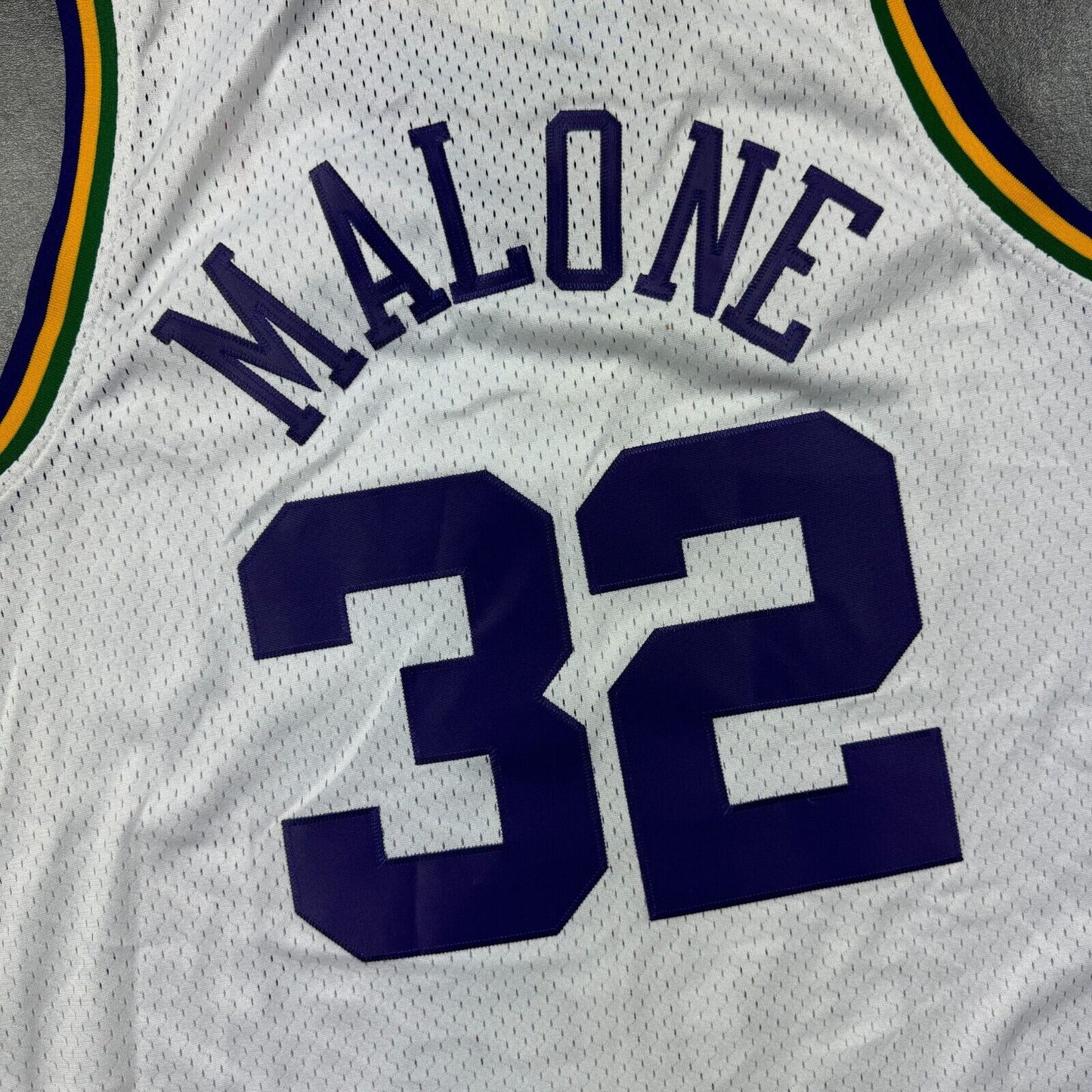 100% Authentic Karl Malone Vintage Adidas 85 86 Utah Jazz Jersey Size L Mens