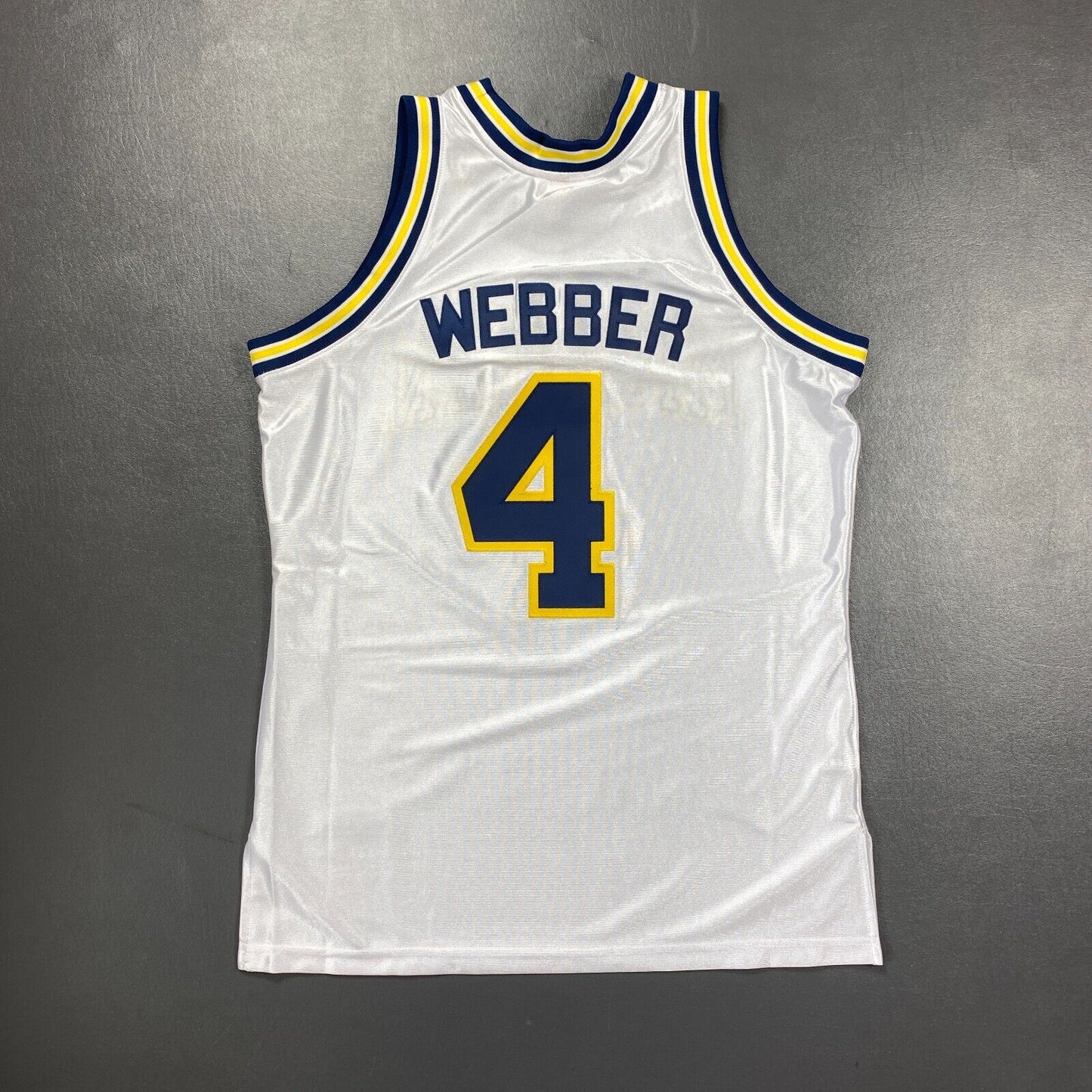 100% Authentic Chris Webber Mitchell & Ness 91 92 Wolverines Jersey Size 44 L