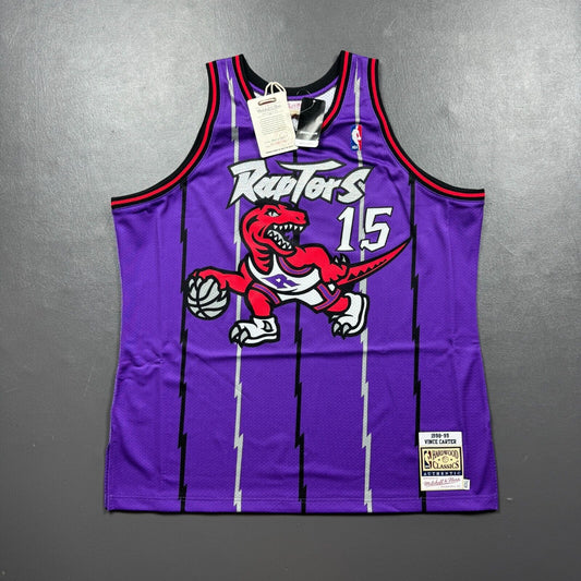 100% Authentic Vince Carter Mitchell Ness 98 99 Raptors Jersey Size 56 3XL Mens