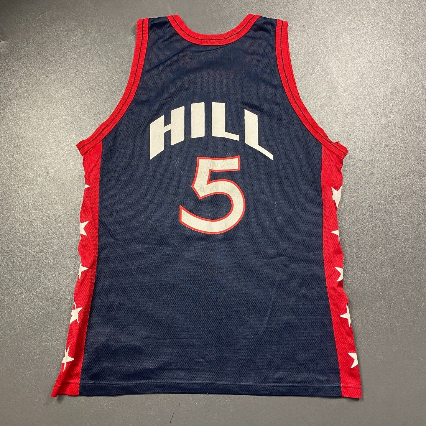 100% Authentic Grant Hill Vintage Champion USA Jersey Size 48 XL Mens