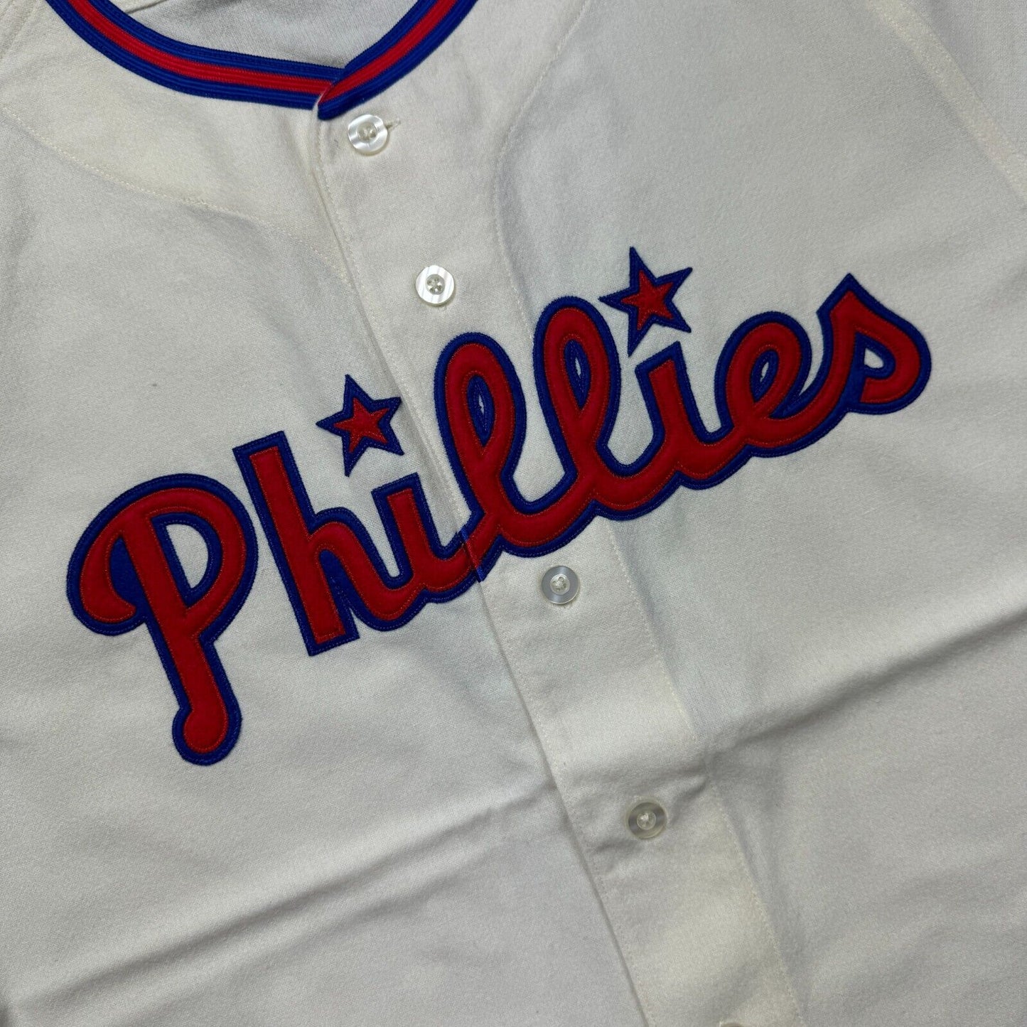 100% Authentic Richie Ashburn Mitchell & Ness 1948 Phillies Jersey Size 2XL 52