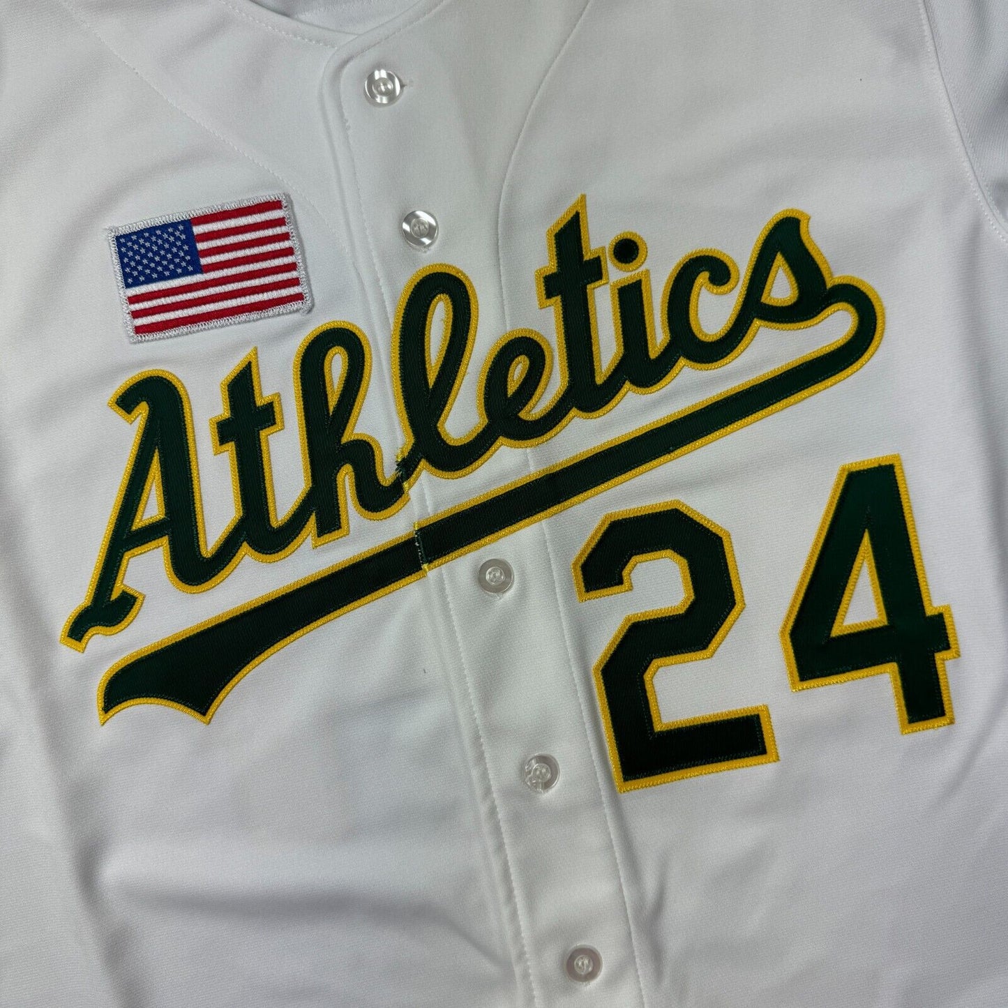 100% Authentic Rickey Henderson Mitchell & Ness 1990 Athletics Jersey 44 L