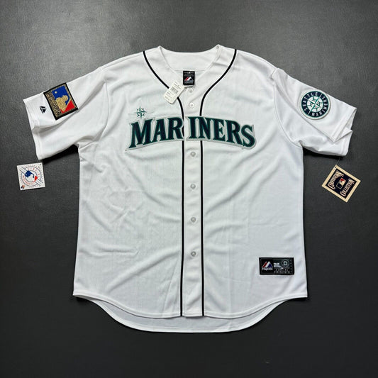 100% Authentic Ken Griffey Jr Majestic Seattle Mariners Jersey Size XL 48 Mens