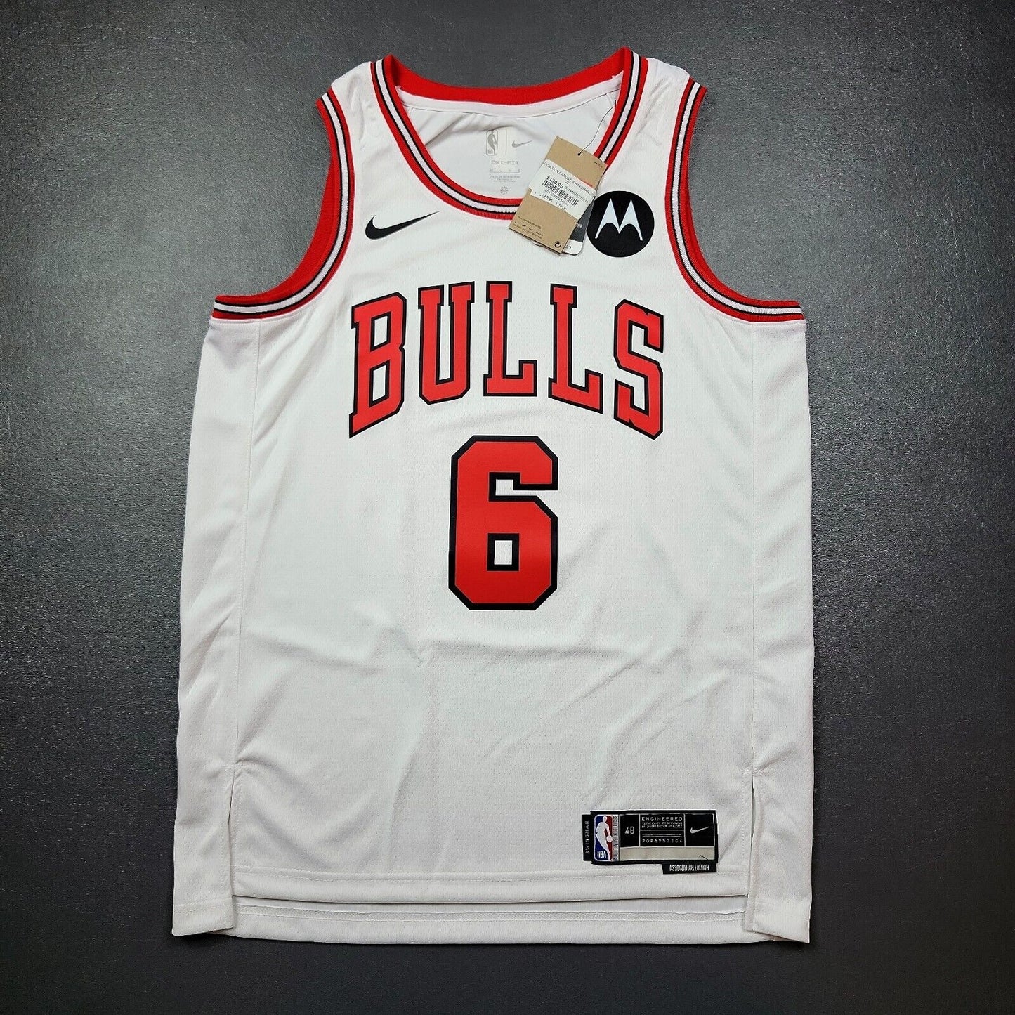 100% Authentic Alex Caruso Nike Bulls Association Swingman Jersey Size 48 L Mens
