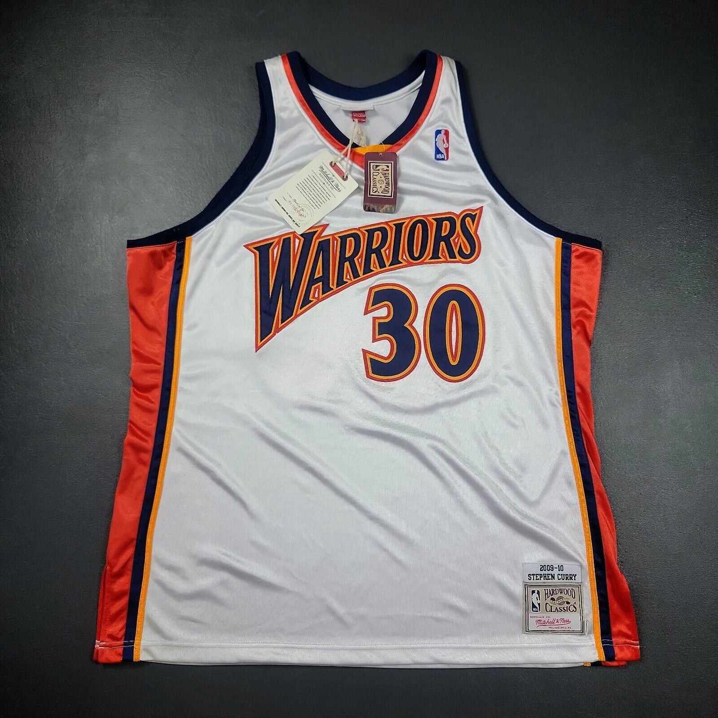 100% Authentic Stephen Curry Mitchell & Ness 09 10 Warriors Jersey Size 52 2XL