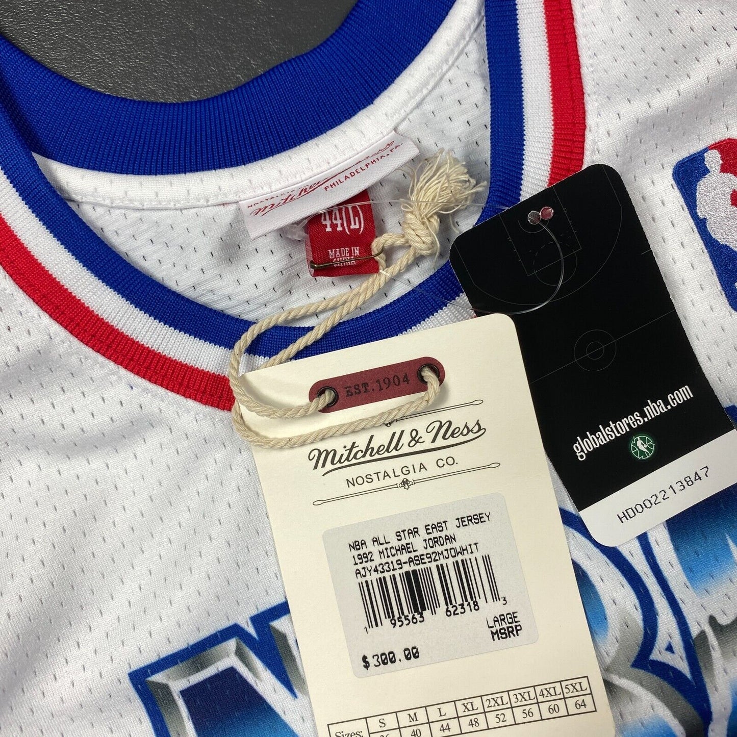 100% Authentic Michael Jordan Mitchell & Ness 1992 All Star Game Jersey Size 44