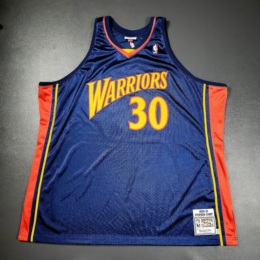 100% Authentic Stephen Curry Mitchell Ness 09 10 Warriors Jersey Size 60 4XL