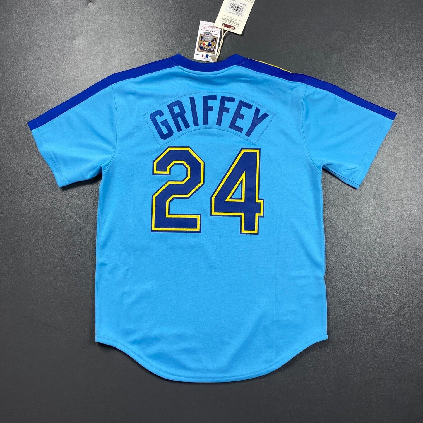 100% Authentic Ken Griffey Jr Mitchell & Ness 2010 Mariners Jersey Size 44 L Men