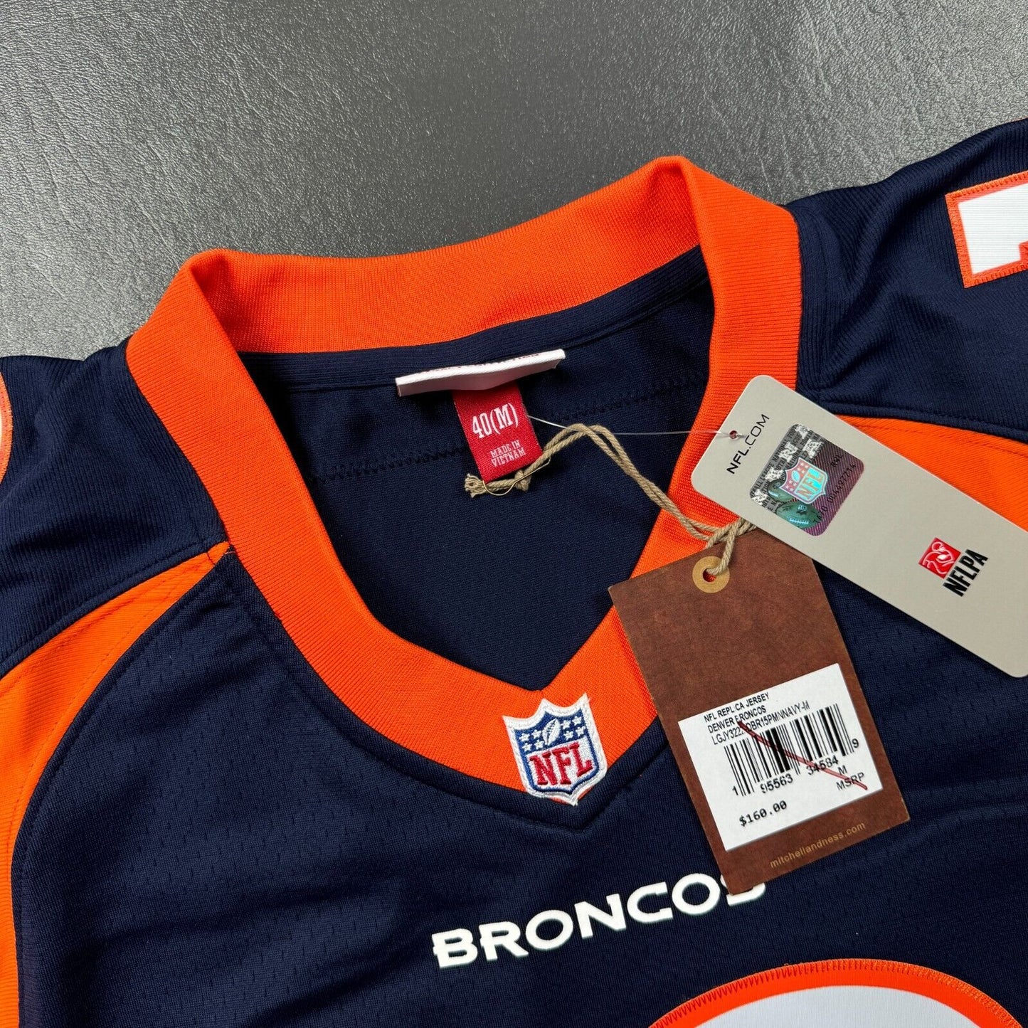 100% Authentic Peyton Manning Mitchell & Ness 2015 Denver Broncos Jersey 40 M