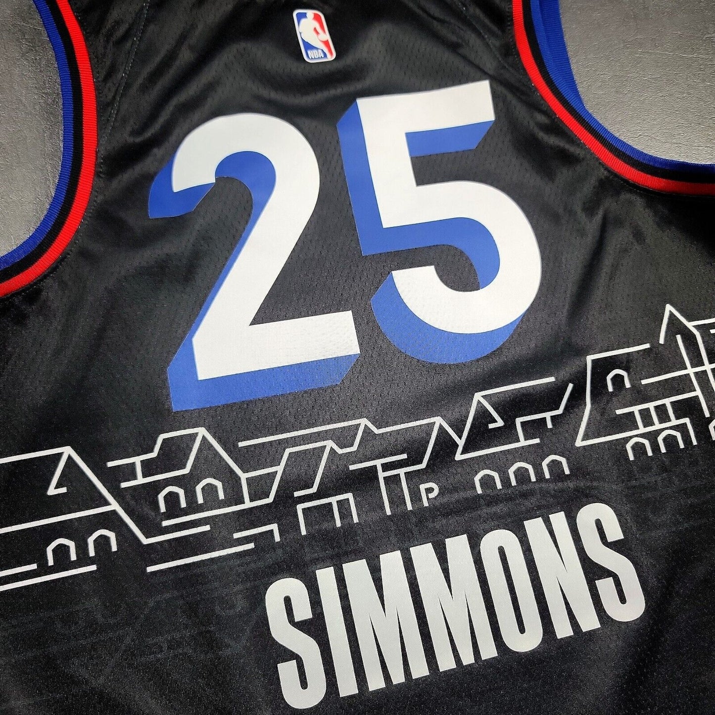 100% Authentic Ben Simmons Nike Sixers City Edition Swingman Jersey Size 44 M