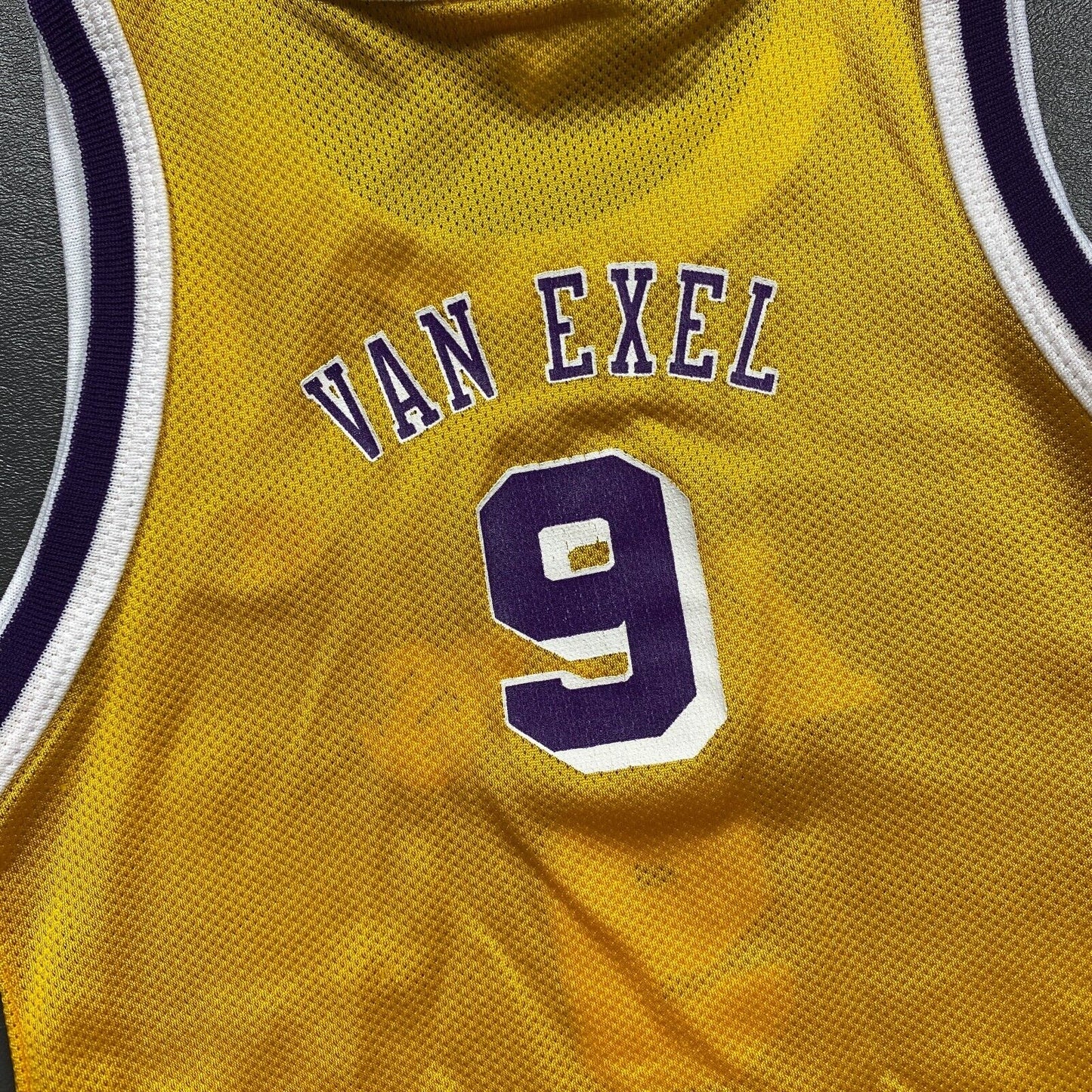 100% Authentic Nick Van Exel Vintage Champion Lakers Jersey Size Toddler 4T