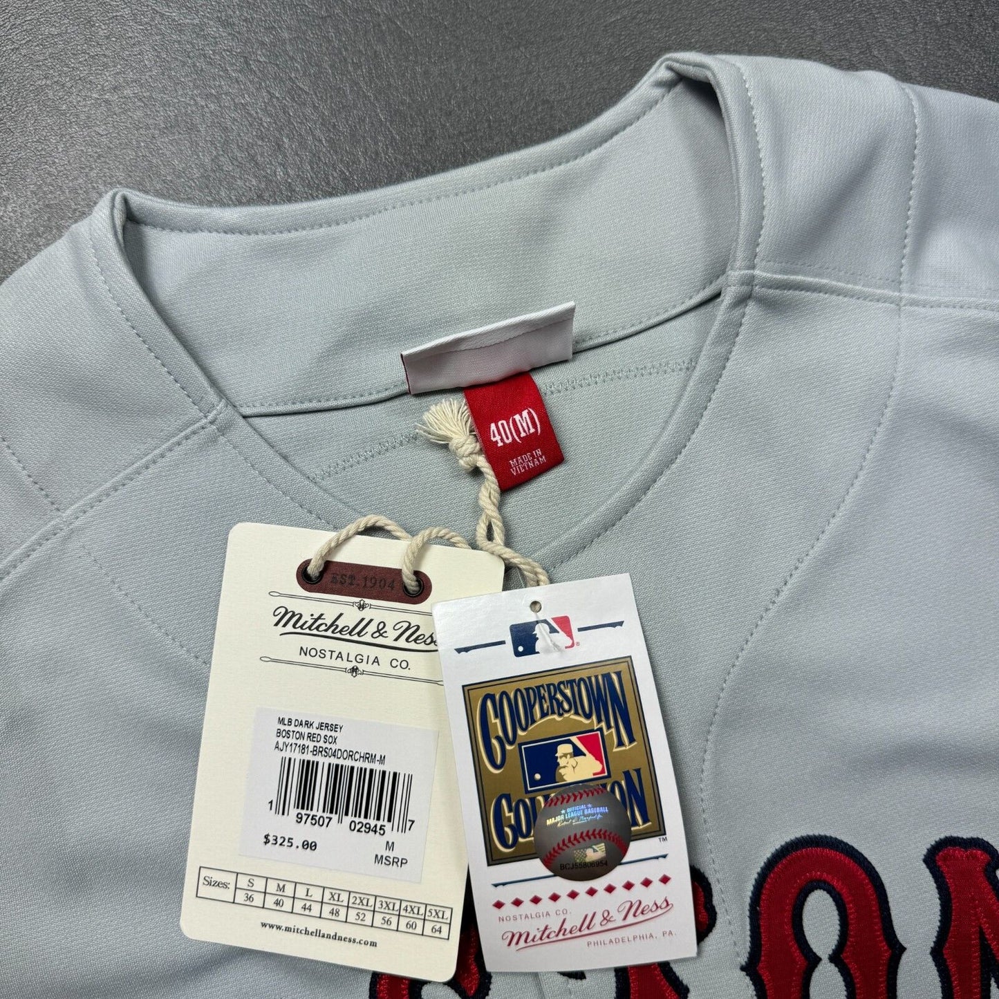 100% Authentic David Ortiz Mitchell Ness 2004 World Series Red Sox Jersey 40 M