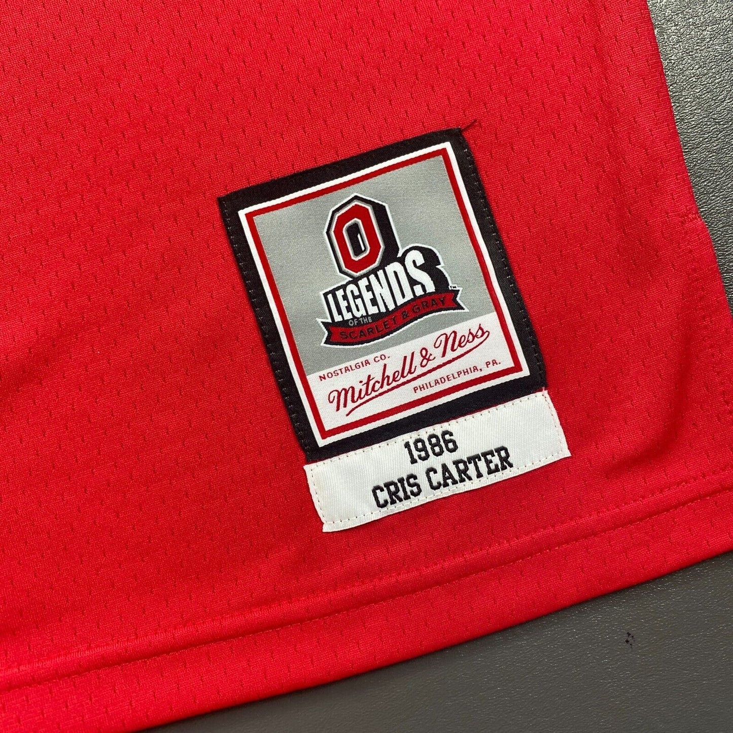 100% Authentic Cris Carter Mitchell & Ness 1986 Ohio State Jersey Size 52 2XL