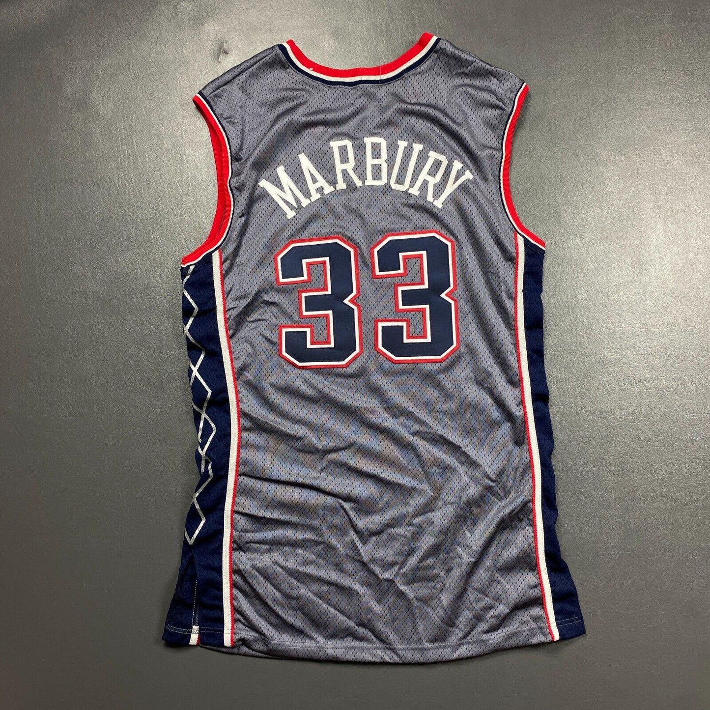 100% Authentic Stephon Marbury Vintage Champion 98 99 Nets Game Pro Cut Jersey