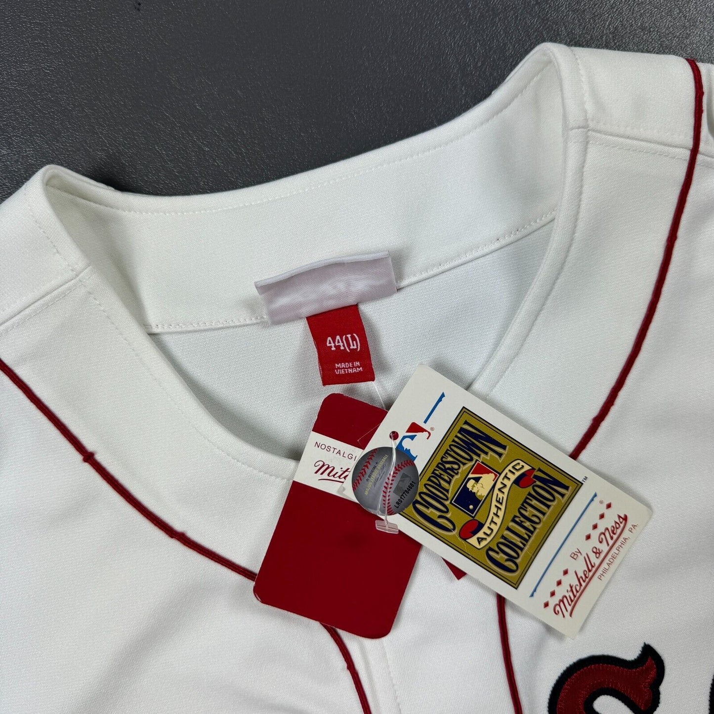 100% Authentic Wade Boggs Mitchell & Ness 1987 Red Sox Jersey Size 44 L Mens