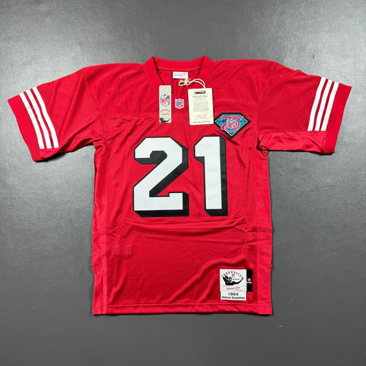 100% Authentic Deion Sanders Mitchell Ness 94 San Francisco 49ers Jersey 56 3XL