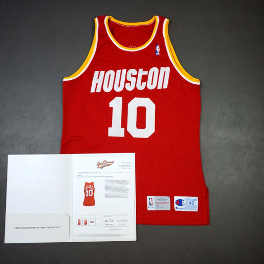 100% Authentic Sam Cassell Vintage Champion Rookie Rockets Game Worn Jersey