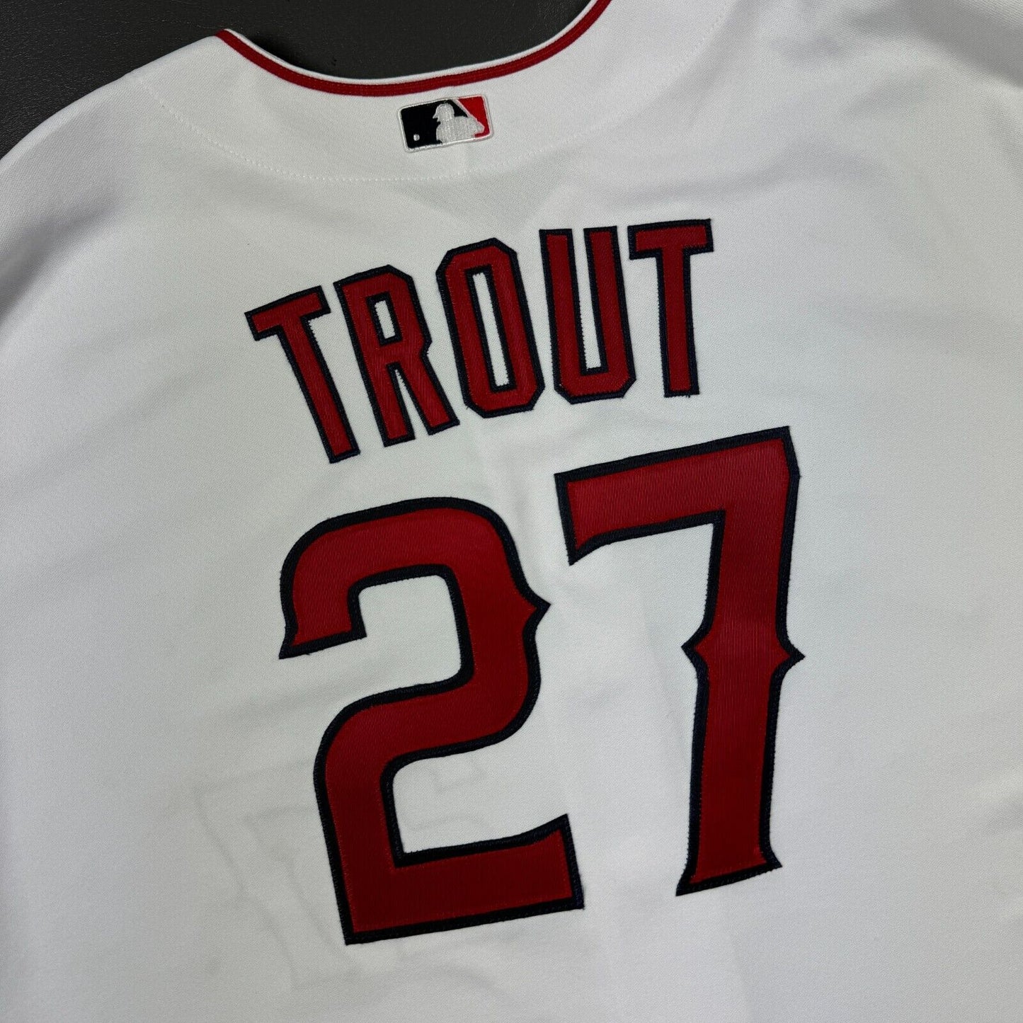 100% Authentic Mike Trout Vintage Majestic Los Angeles Angels Jersey Size 56 3XL