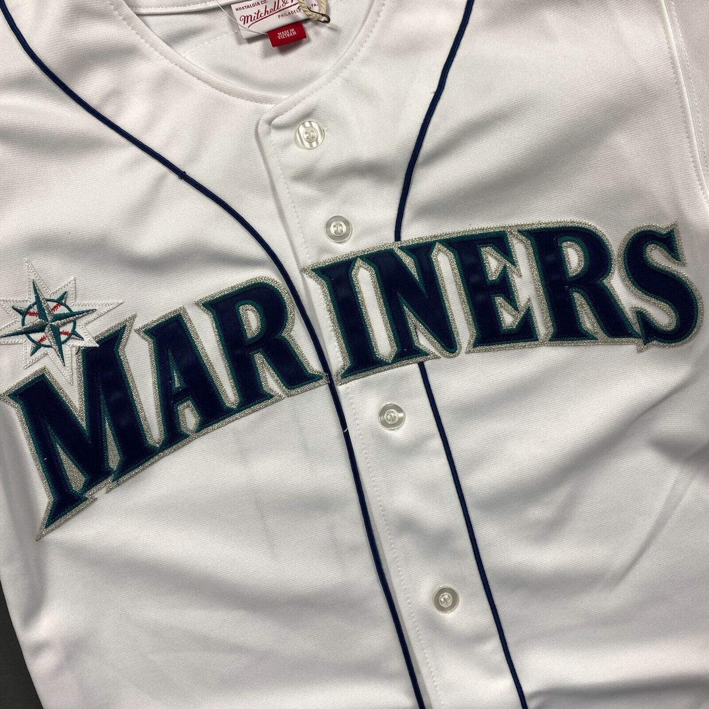 100% Authentic Ichiro Suzuki Mitchell Ness 2001 All Star Mariners Jersey 36 S