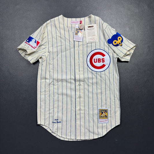 100% Authentic Ernie Banks Mitchell & Ness 1969 Chicago Cubs Jersey Size 40 M